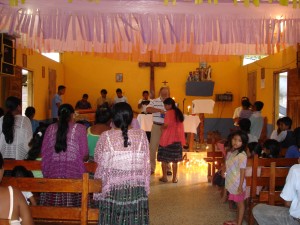 Mass in village church