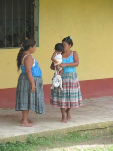 Q'eqchi women in typical dress