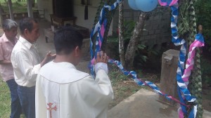 Blessing of water source in Mayan Village