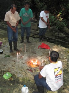 Mayan ceremony for new water project