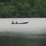 Villagers in cayuco