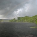 Rainbow over lagoon in Lagunita Salvador