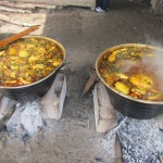 Boiling cabbage at Maya Q'eqchi school opening
